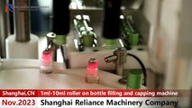 Automatic 8ml roller on bottle filling and capping machine RELIANCE