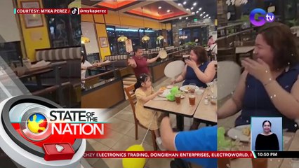 Babaeng nag-volunteer sumayaw sa birthday celebration sa katabi nilang table, kinaaliwan | SONA