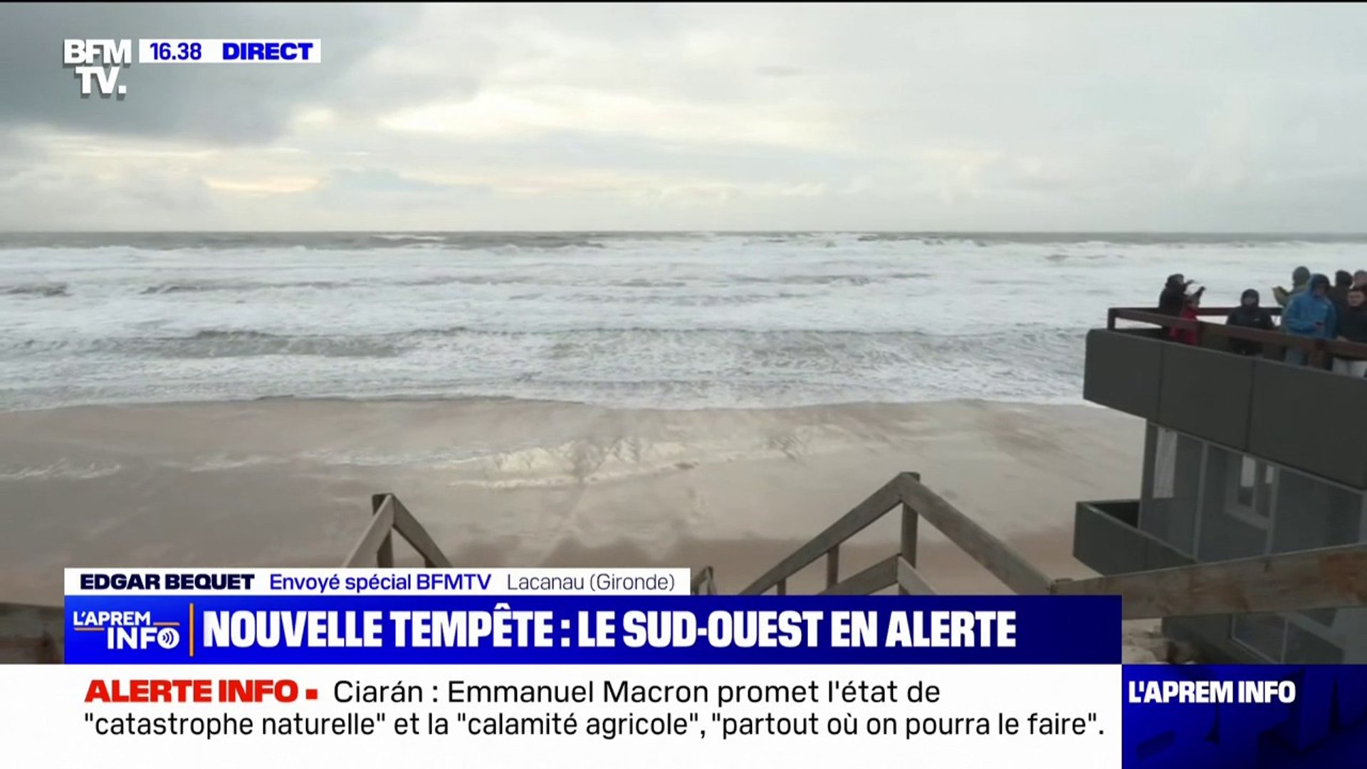 Lacanau (Gironde) se prépare au passage de la tempête Domingos - Vidéo  Dailymotion