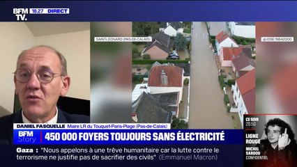 Tempête Ciarán: "J'ai encore ce soir près de 300 foyers qui sont privés d'électricité dans ma commune", indique Daniel Fasquelle, maire du Touquet-Paris-Plage (Pas-de-Calais)