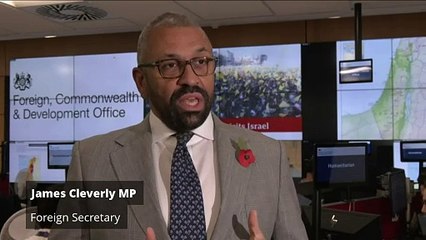 Cleverly: ‘Positive news’ as UK citizens cross Gaza border