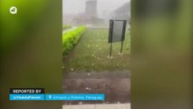 A catastrophic hailstorm hits Arroyos and Esteros, Paraguay