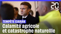 Tempête Ciaran : Macron promet de décréter l’état de « catastrophe naturelle » et la « calamité agricole » #shorts