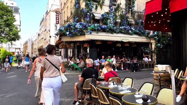 Church of Saint-Sulpice, Rue Mazarin and Pont Neuf in Paris