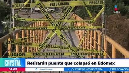Retirarán el puente que colapsó en el Estado de México