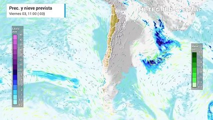 Download Video: Sistema frontal y río atmosférico se alistan para ingresar a Chile