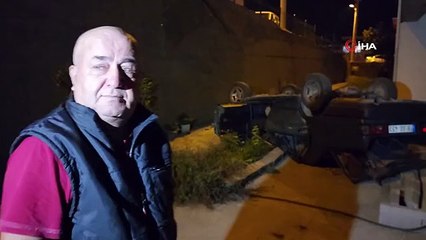 Karabük'te Otomobil Apartman Bahçesine Düştü: 1 Yaralı