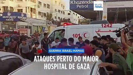 Ataque aéreo perto do maior hospital de Gaza
