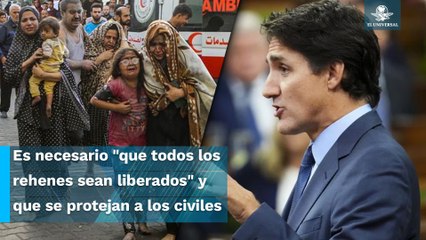 Pide Justin Trudeau a Israel "una pausa humanitaria" para la llegada de ayuda a Gaza