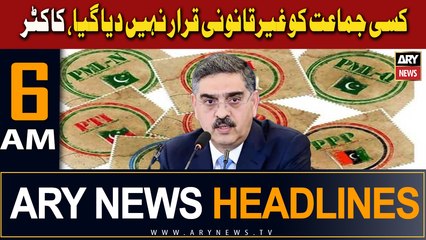 ARY News 6 AM Headlines 4th November 2023 | Kisi Jamaat Ko Ghair Qanooni Qarar Nahi Diya Gaya, Kakar