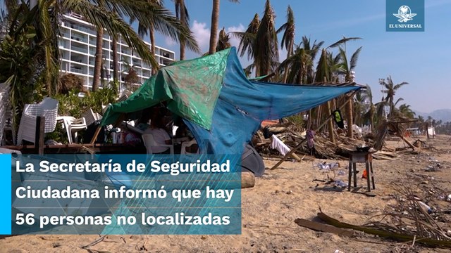 Sube a 47 la cifra de personas fallecidas y 56 desaparecidos por el paso del huracán “Otis”