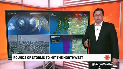Rounds of storms to strike the Pacific Northwest