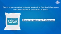 ¿Vas a donar? Cruz Roja Polanco solicita estos productos para completar despensas para damnificados