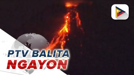 Mayon Volcano, muling nagluwa ng lava kagabi