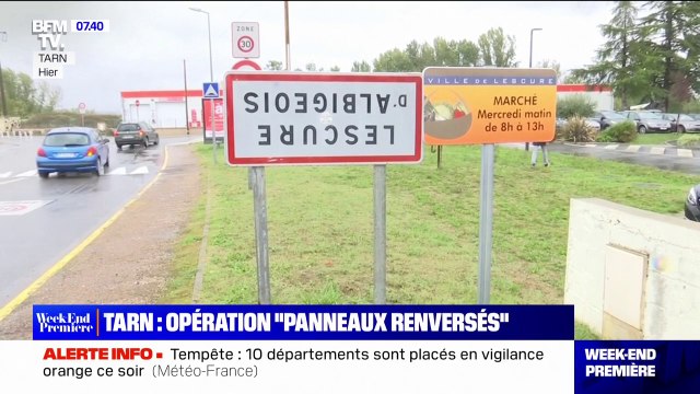 Dans le Tarn, une opération panneaux renversés dans une vingtaine de communes surprend les habitants