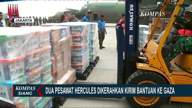 Dua Pesawat Hercules TNI AU Bawa 51,5 Ton Bantuan untuk Warga Palestina di Gaza