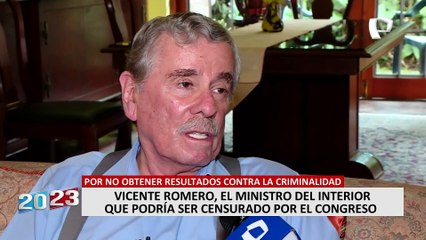 Vicente Romero: ministro del Interior podría ser censurado por no obtener resultados contra la criminalidad
