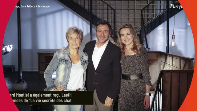 PHOTOS Véronique Jannot stylée dans son look en jean, avec son compagnon très poilu