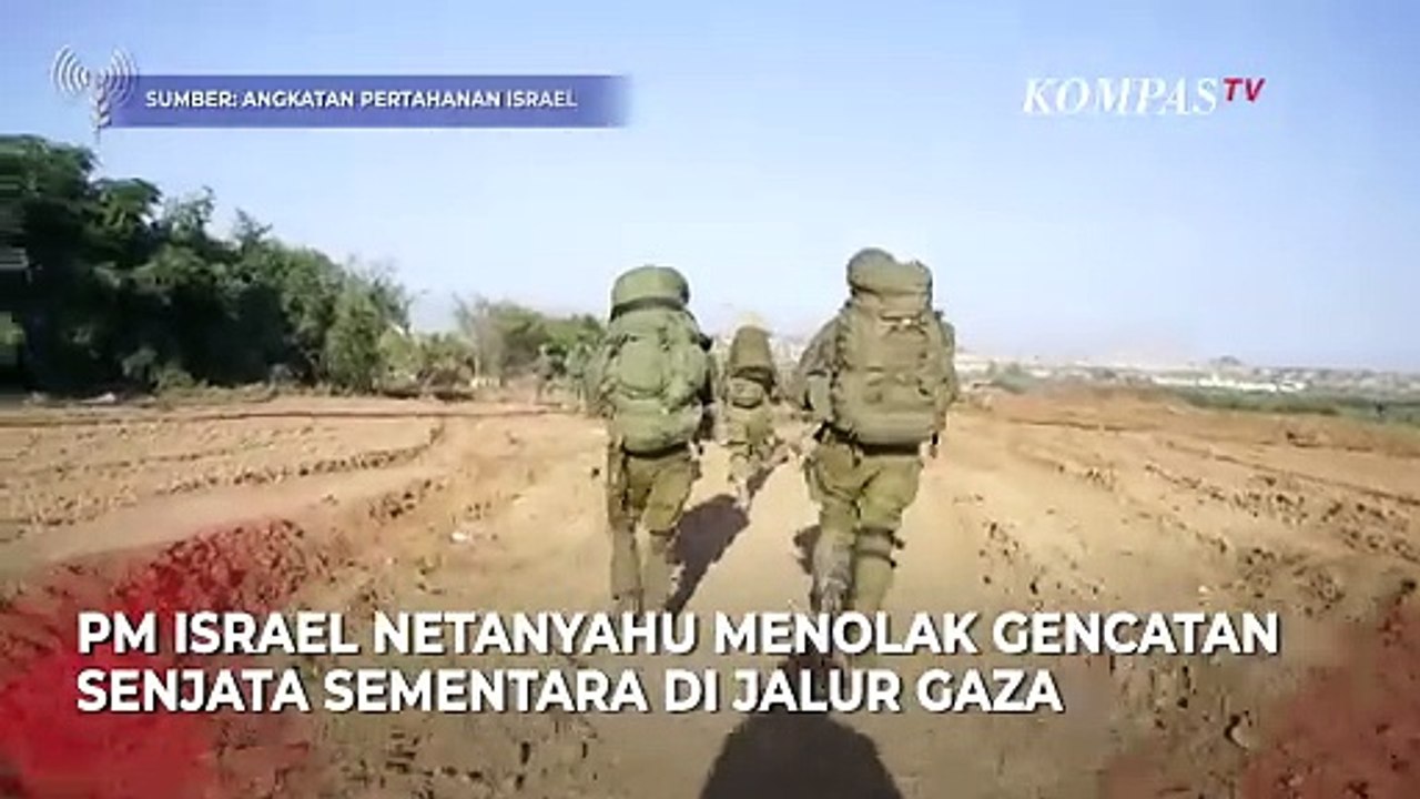 Pernyataan PM Israel Netanyahu Tolak Gencatan Senjata Sementara di Jalur Gaza