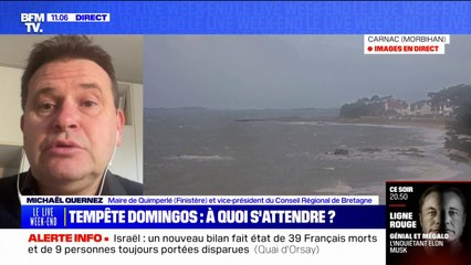 Michaël Quernez, maire de Quimperlé (Finistère): "Des personnes craignent une tempête qui viendrait endommager encore plus durement leur maison"