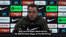 Messi's Ballon d'Or was 'super deserved' - Xavi