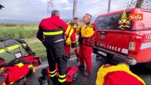 Alluvione in Toscana, Vigili del Fuoco impegnati a Campi Bisenzio