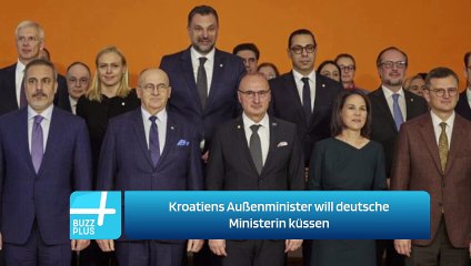 Kroatiens Außenminister will deutsche Ministerin küssen