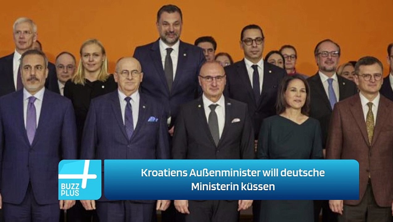 Kroatiens Außenminister will deutsche Ministerin küssen