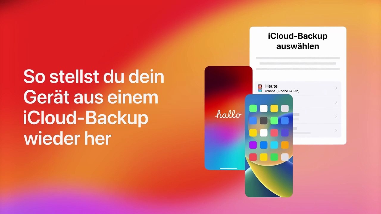 dein iPhone oder dein iPad aus einem iCloud Backup wiederstellen