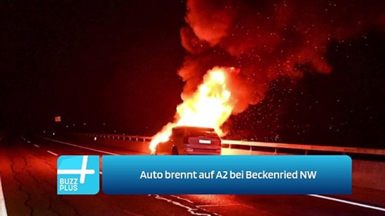 Auto brennt auf A2 bei Beckenried NW