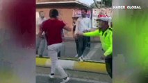 Kadıköy'de Fenerbahçe-Trabzonspor maçı öncesi 'bariyer' kavgası: İşçilere saldırdı, 'sana silah basacağım' dedi