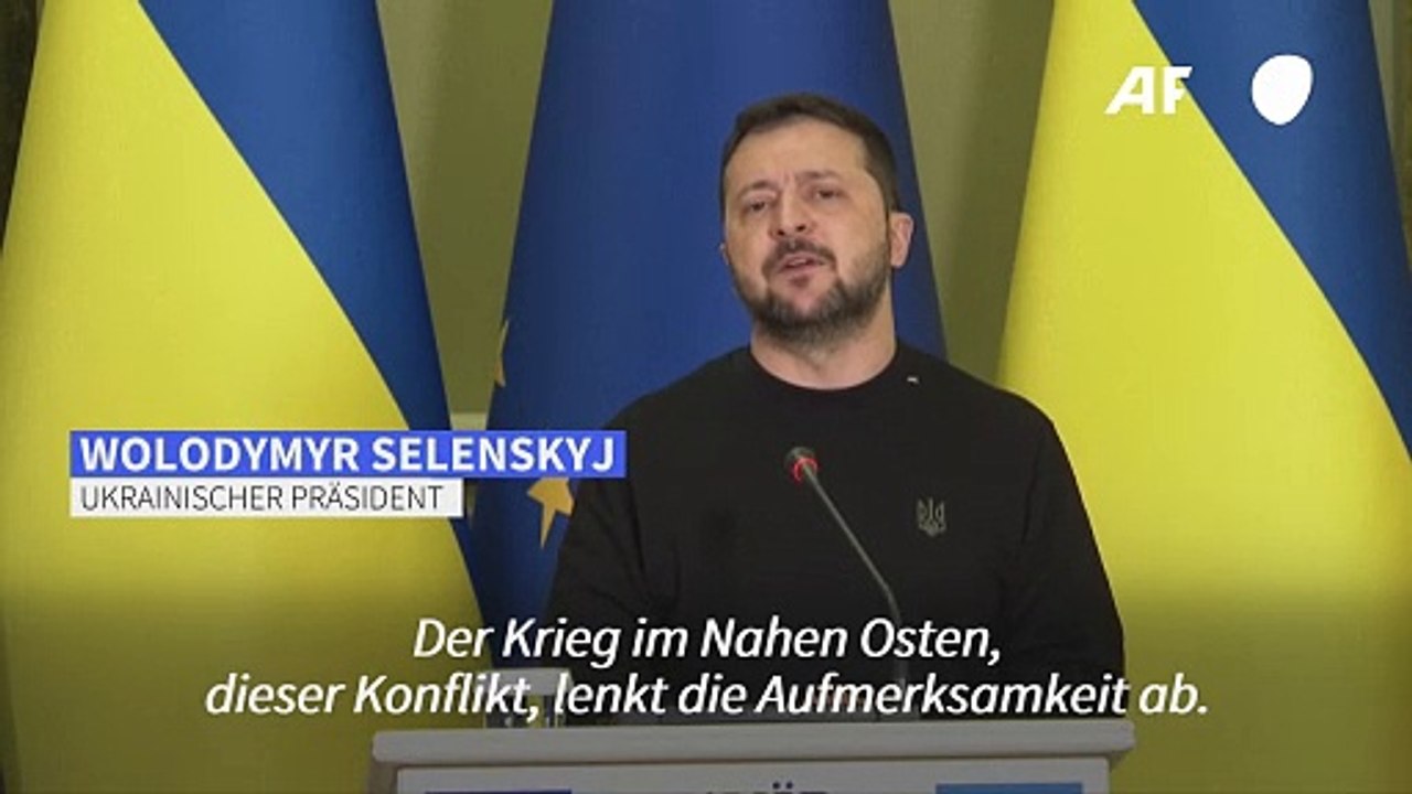 Selenskyj: Nahost-Krieg lenkt von Ukraine ab