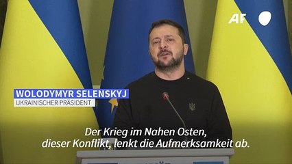 Selenskyj: Nahost-Krieg lenkt von Ukraine ab