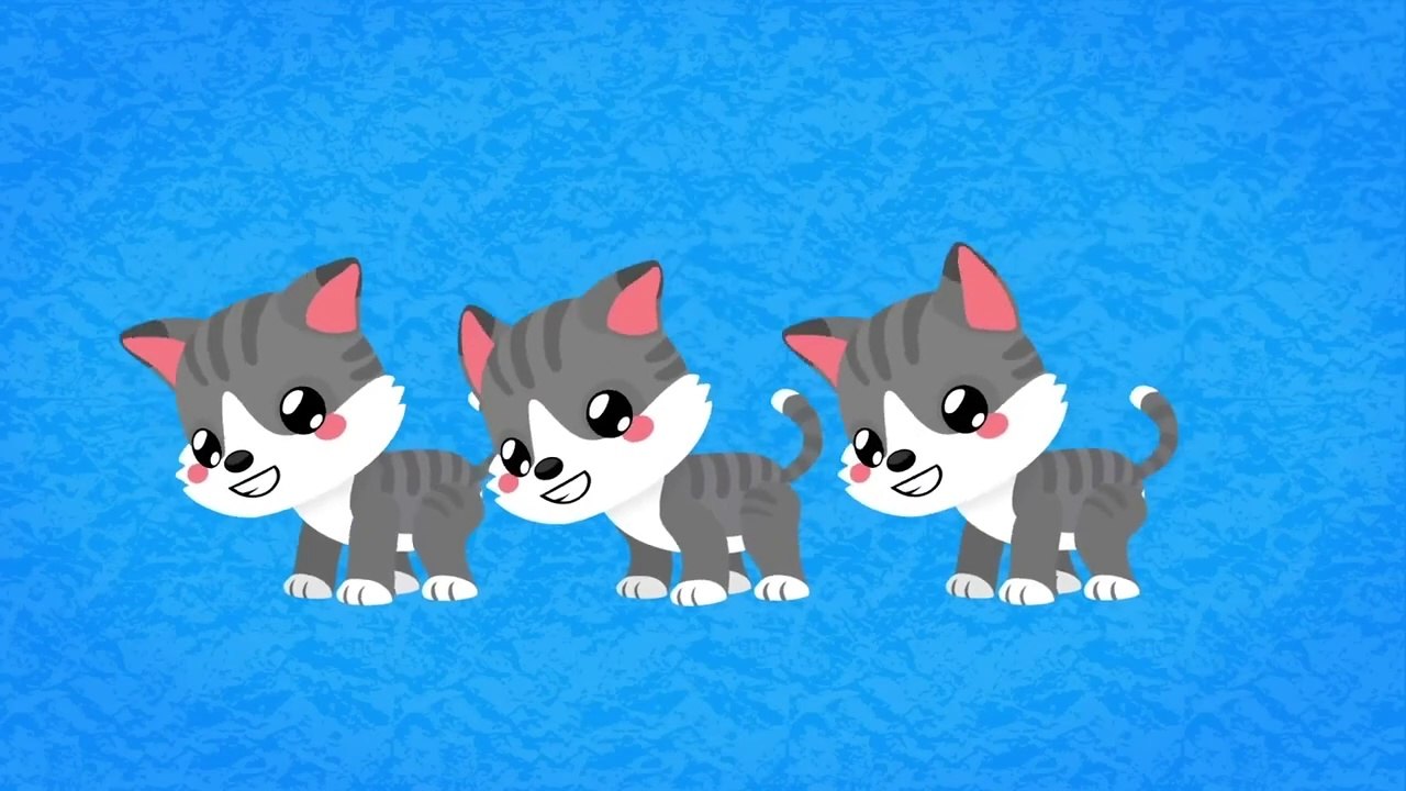 1 Kedi 2 Kedi 3 Kedi  _ Hayvanlar ile Saymayı Öğreniyorum _Bebek Şarkıları