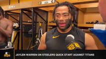 Jaylen Warren On Steelers Fast Start Against Titans