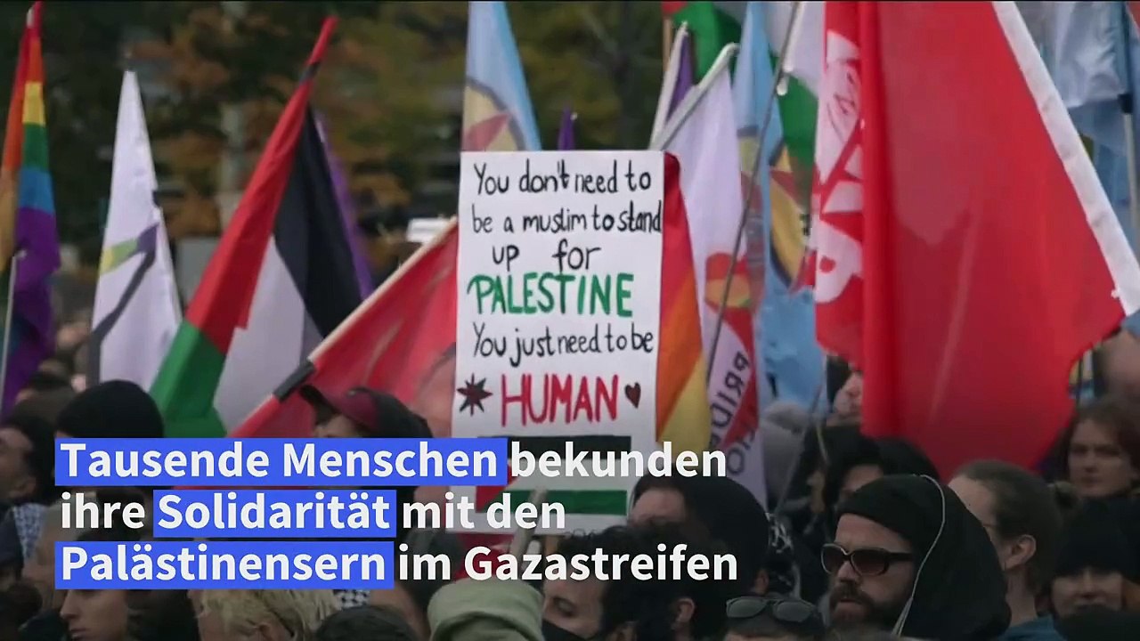 Berlin: Tausende zeigen Solidarität mit Palästinensern