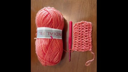Crochet Cours 3  La demi- bride et la Bride كروشيه العمود بلفة و العمود بنصف لفة