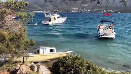 Muğla'da Fırtına: 3 Tekne Karaya Oturdu