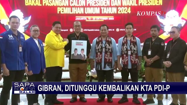 Jadi Bacawapres Prabowo di Pilpres, Gibran Ditunggu Kembalikan KTA PDIP