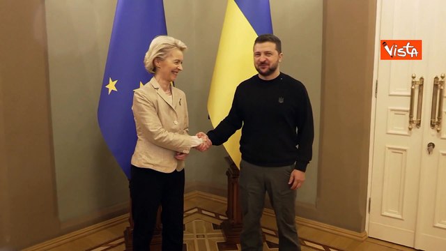 Von der Leyen a Kiev, l'incontro con Zelensky