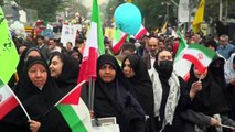 تظاهرات في إيران دعمًا للفلسطينيين وتنديدًا بإسرائيل والولايات المتحدة