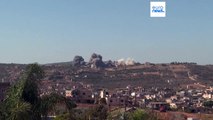 شاهد: تصاعد أعمدة الدخان من قرية عيتا الشعب اللبنانية بعد قصف إسرائيلي مكثف