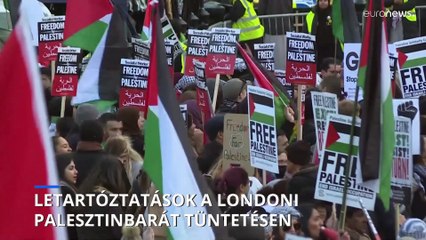 Letartóztatások a londoni palesztinbarát tüntetésen