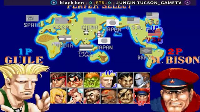 Street Fighter II': Champion Edition - black ken vs JUNGIN TUCSON_GAMETV FT5