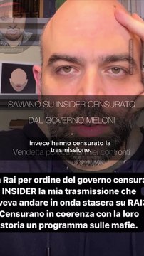 Insider censurato dal governo Meloni, Saviano: “Vendetta politica”