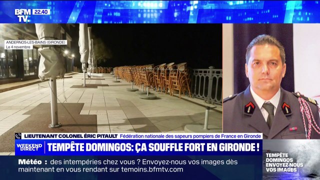 Tempête Domingos: La cellule de crise de la préfecture de Gironde a été activée , affirme le lieutenant-colonel Éric Pitault (sapeur-pompier)
