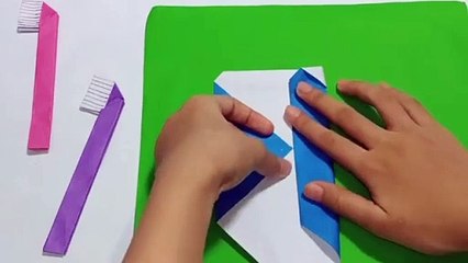 make a toothbrush from origami