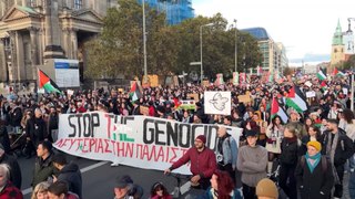 مظاهرة مؤيدة للفلسطينيين في العاصمة الألمانية برلين بمشاركة 8500 شخص