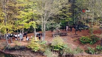 Paysage d'automne à l'étang de Çamlıpınar