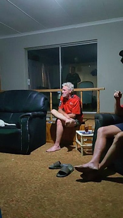 Man Startles His Family When He Walks Face Firs...